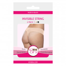 Bye Bra Invisible String 2-Pack Nude & Black
