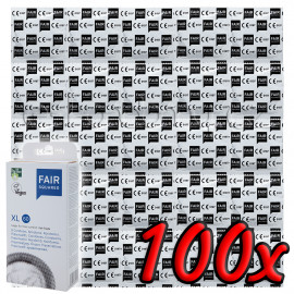 Fair Squared XL 60 - Fair Trade Vegan Condoms 100 pack