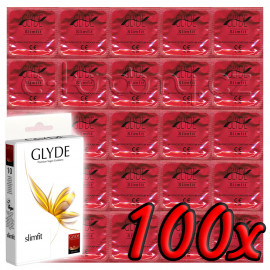 Glyde Slimfit - Premium Vegan Condoms 100 pack