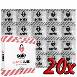 Safe Super Lube Condoms Extra Lubricant 20 pack